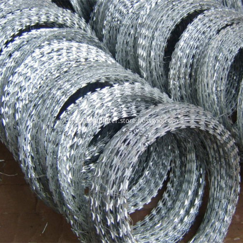 BTO22 hot dip galvanized concertina razor wire tape